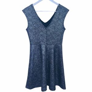 EUC One ❤️ Clothing Gold Foil Skater Style Dress